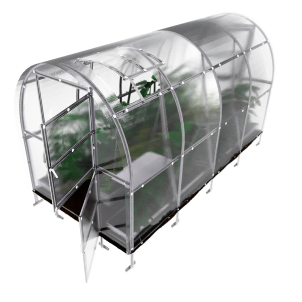 KLASIKA GREENHOUSES - Serre KLASIKA SLIM 2 x 4 m (8 m²) , 6 mm avec revêtement en polycarbonate - Image 6