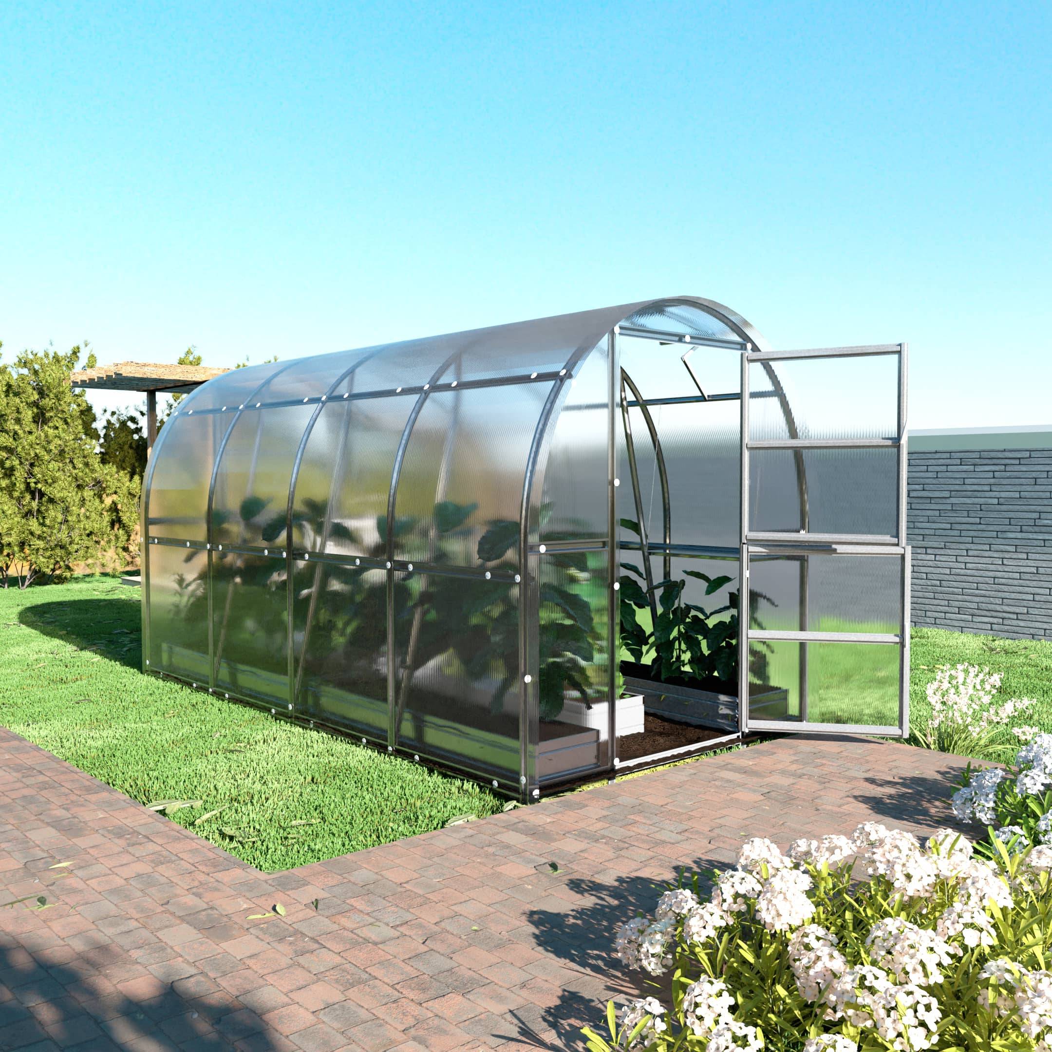 KLASIKA GREENHOUSES - Serre KLASIKA SLIM 2 x 4 m (8 m²) , 6 mm avec revêtement en polycarbonate - Image 1