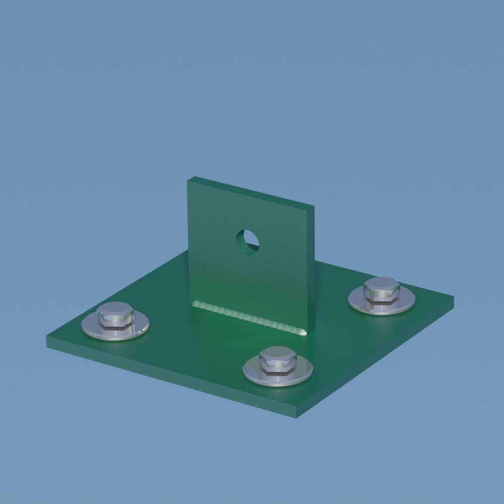 Centrale Brico - Platine jambe de force acier galvanisé plastifié à visser vert, H.4.3 cm x secti Centrale Brico
