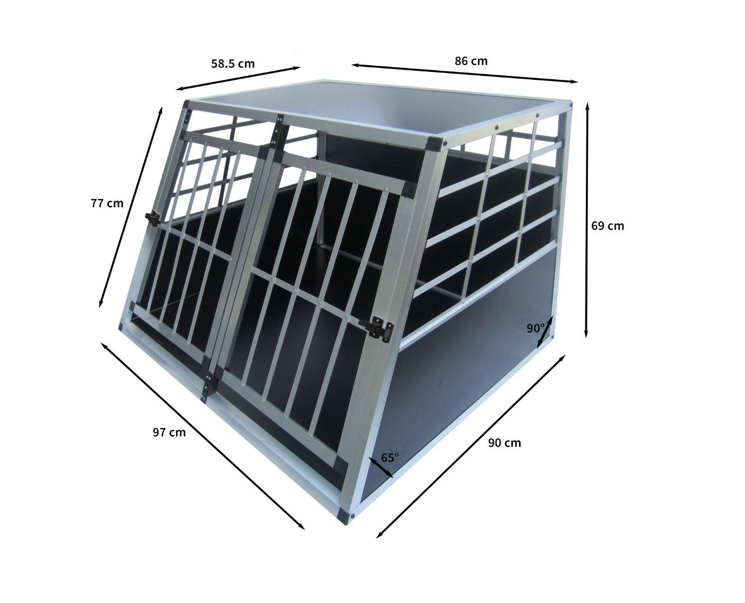 Monstershop - Cage de Transport pour Animaux Grand Format - Deux Portes - Monstershop - Imagen 5