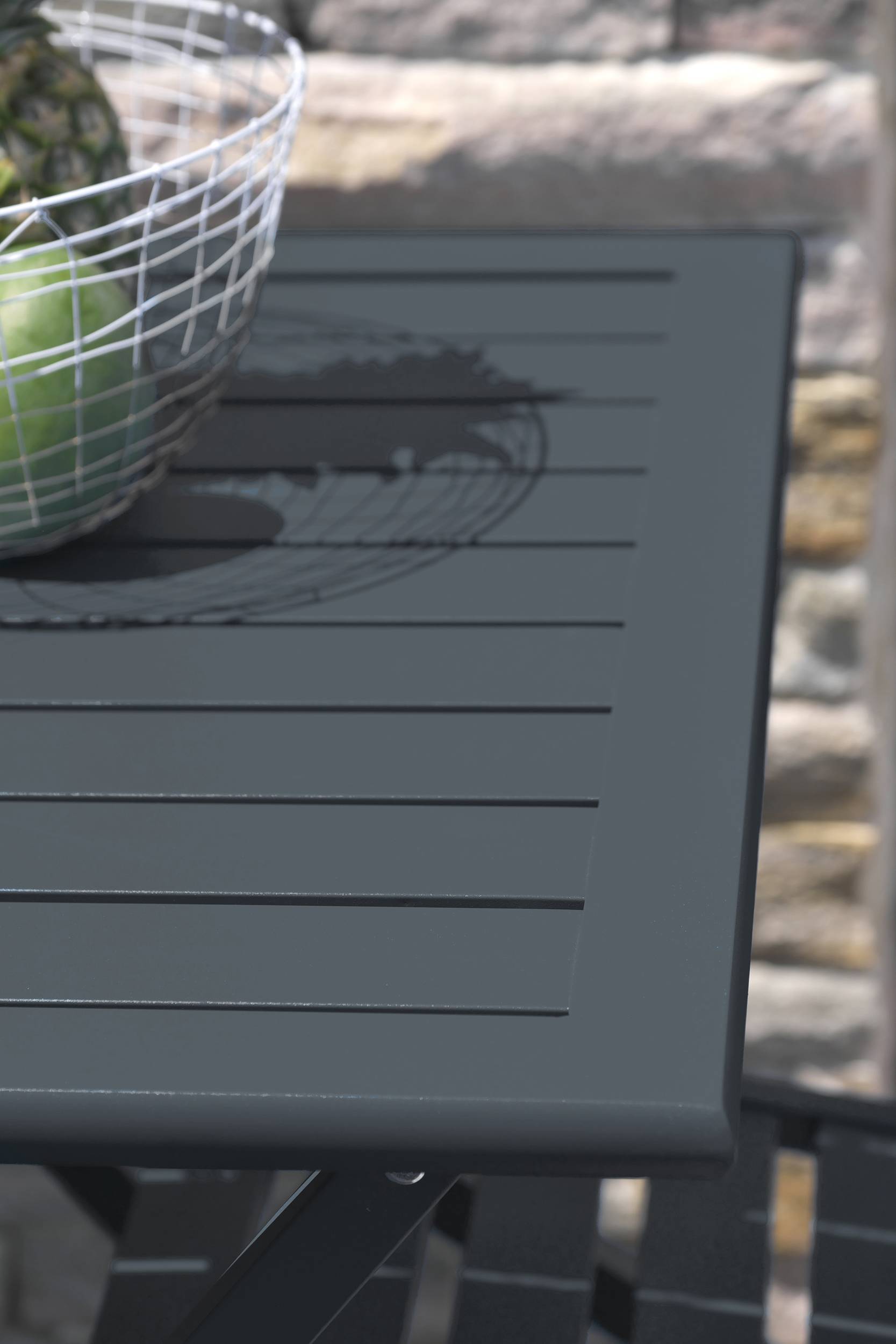 City Garden - Table de jardin pliante en aluminium  - Gris anthracite - MARIUS - Imagen 3