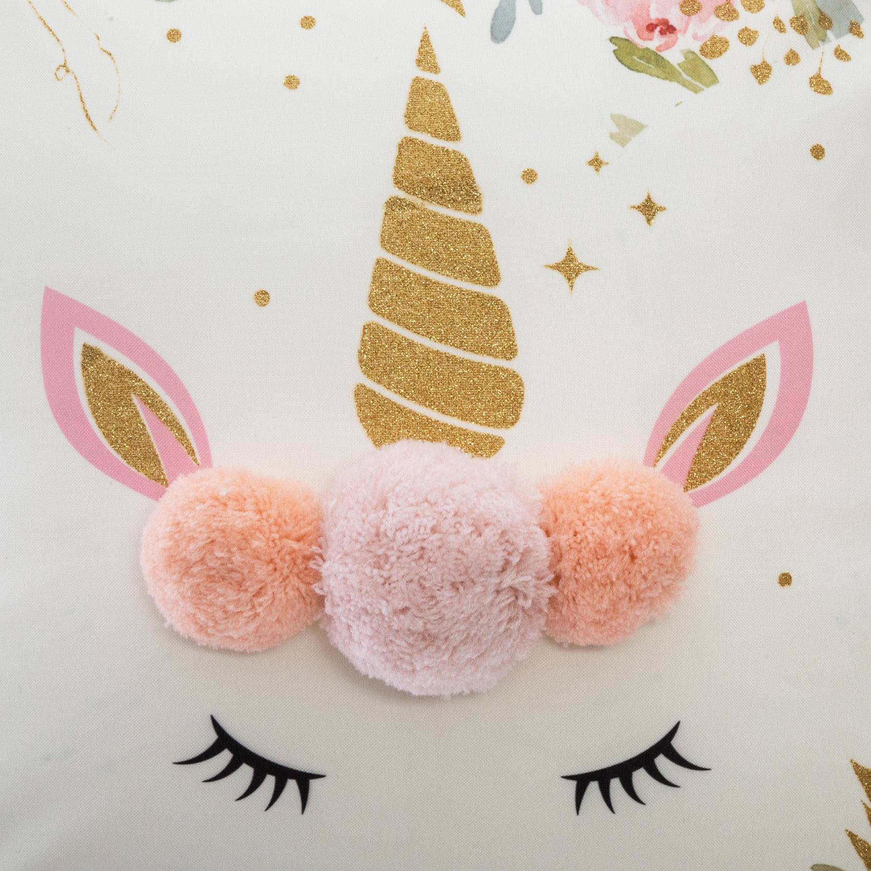 Atmosphera - Coussin licorne à pompons - ATMOSPHERA - Polyester - Blanc - Imagen 3