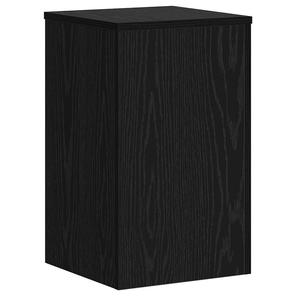 Lot de 2 Présentoirs à Plantes Cubiques Bois Texturé pour Maison et Jardin Chêne Noir 50 cm – ComfortXL Outdoor Living - Imagen 5