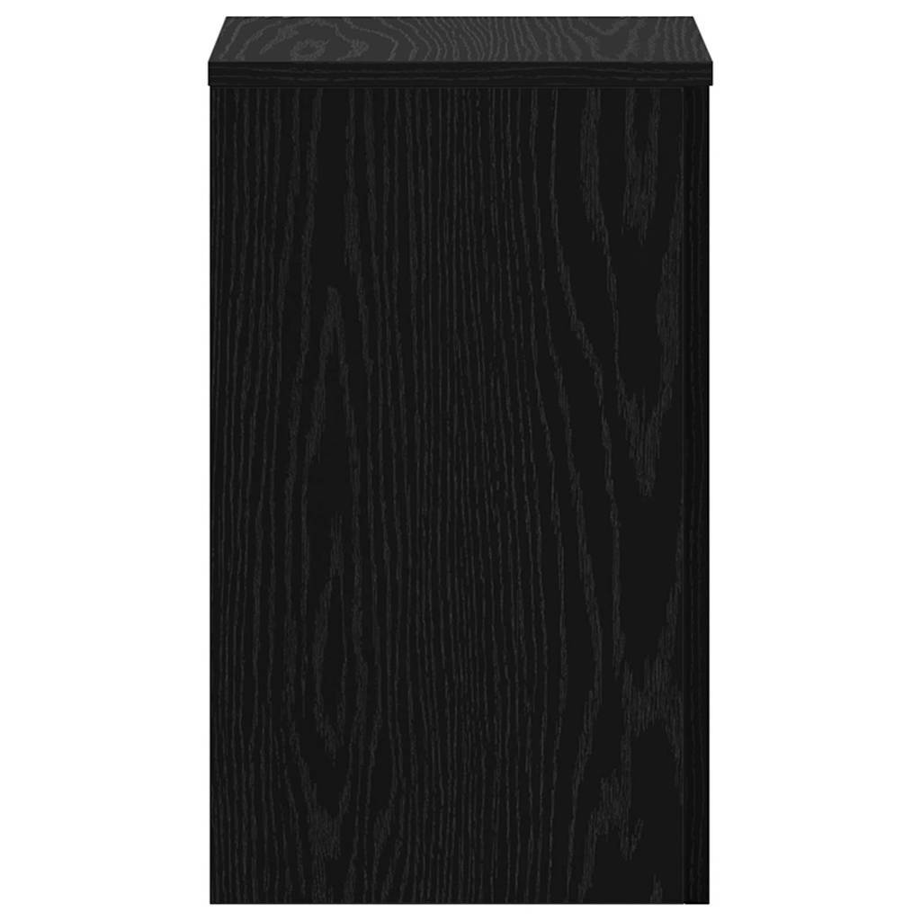 Lot de 2 Présentoirs à Plantes Cubiques Bois Texturé pour Maison et Jardin Chêne Noir 50 cm – ComfortXL Outdoor Living - Imagen 7