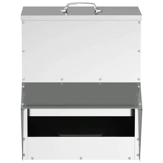 Nourrisseur Compact Acier Galvanisé Poule 2kg Argent - ComfortXL Outdoor Living - Image 4