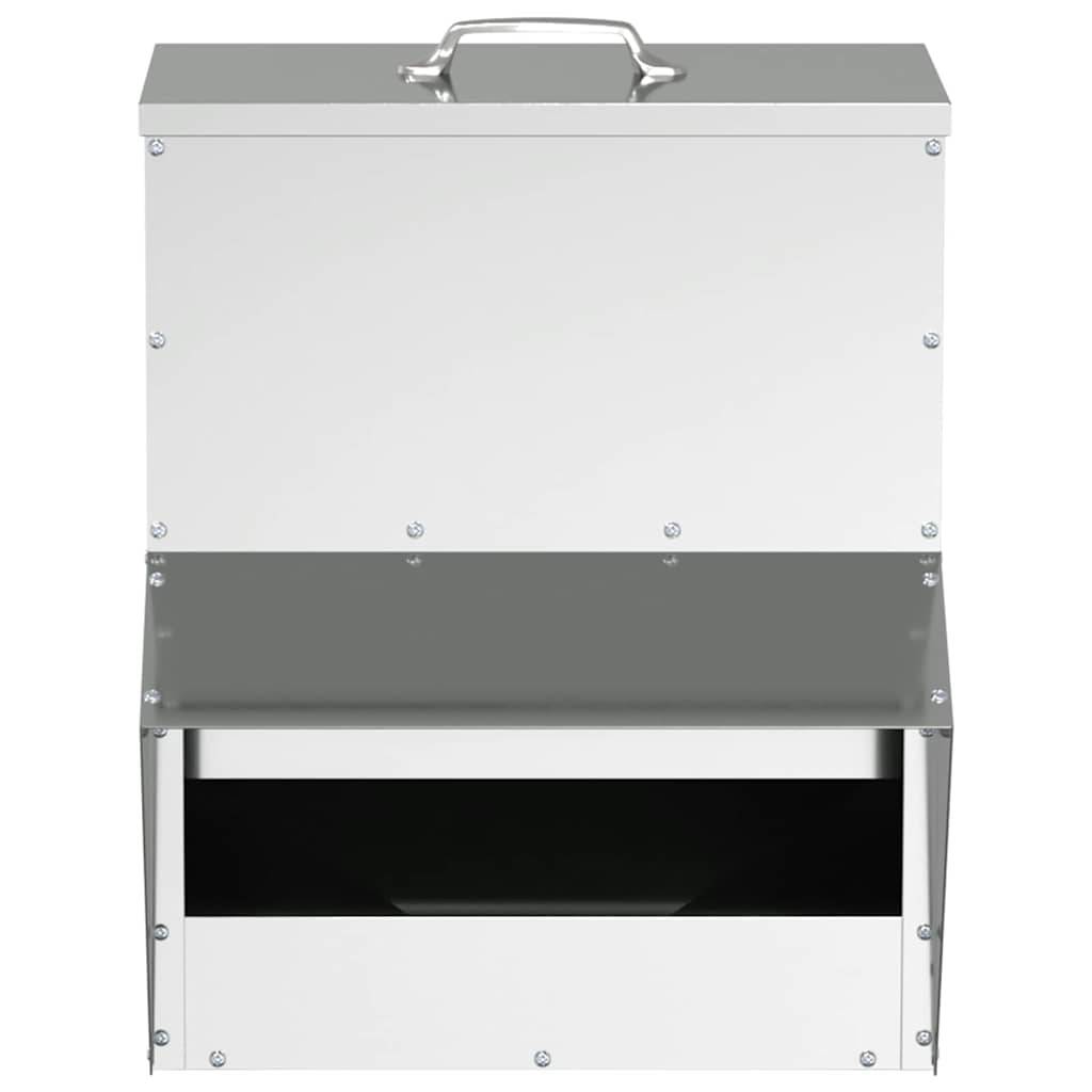 Nourrisseur Compact Acier Galvanisé Poule 2kg Argent - ComfortXL Outdoor Living - Image 4