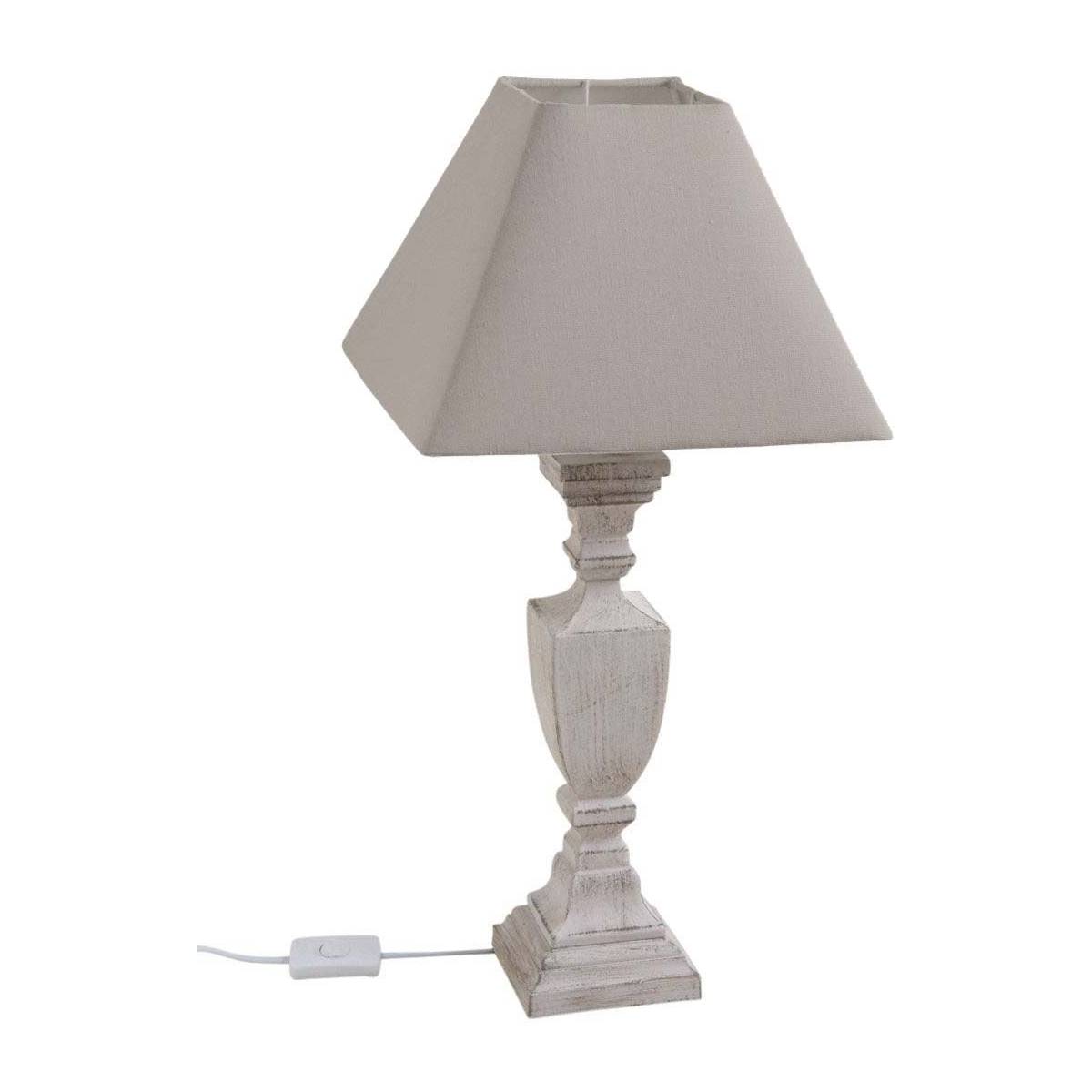 Aubry Gaspard - Lampe à poser en bois et coton Aubry Gaspard - Imagen 1
