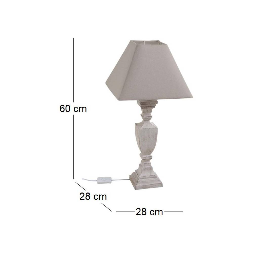 Aubry Gaspard - Lampe à poser en bois et coton Aubry Gaspard - Imagen 3