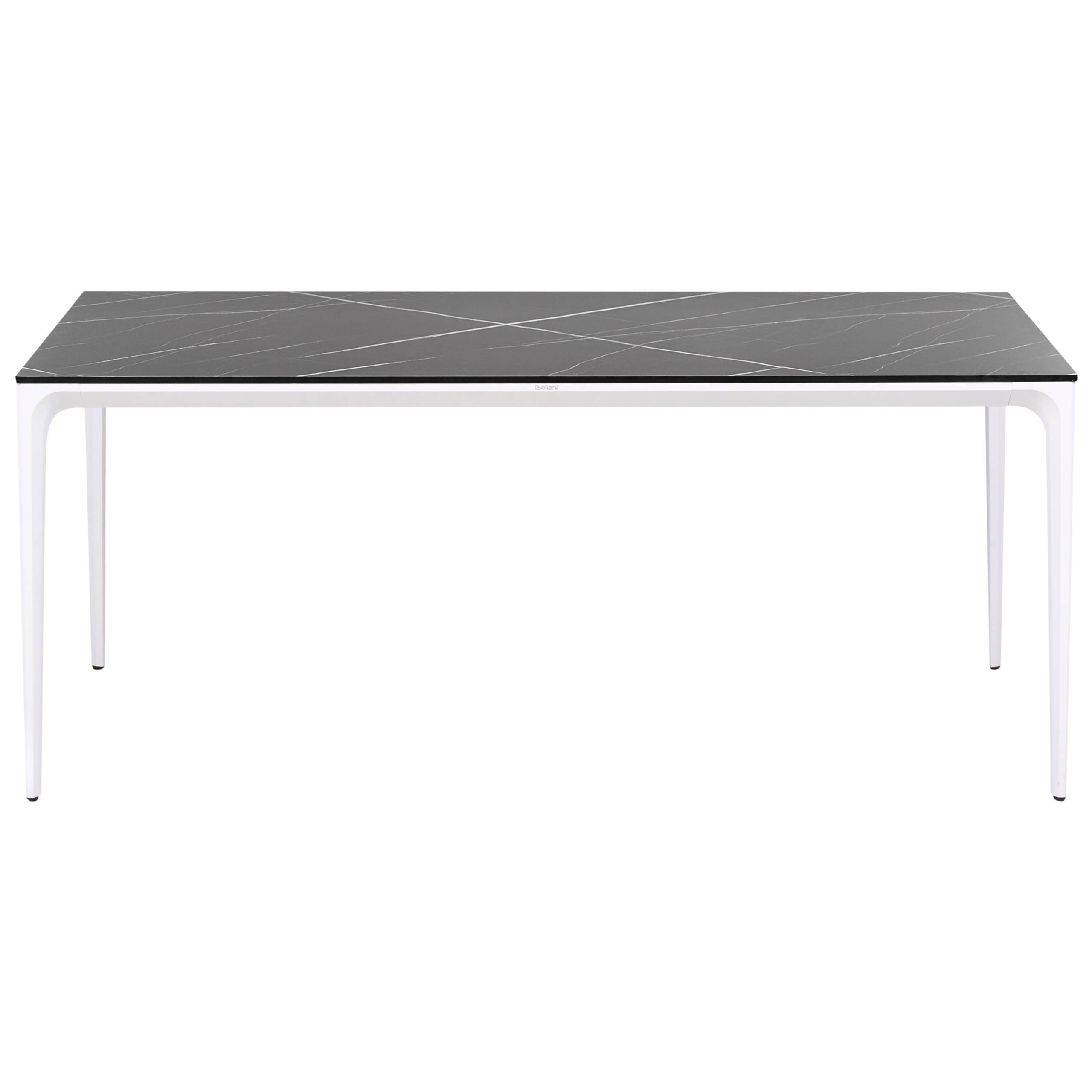 Beliani - Table de repas, 8 Personnes Panneau stratifié haute pression HPL Marbre noir SOVARETO - 90x180x75- Beliani - Image 4