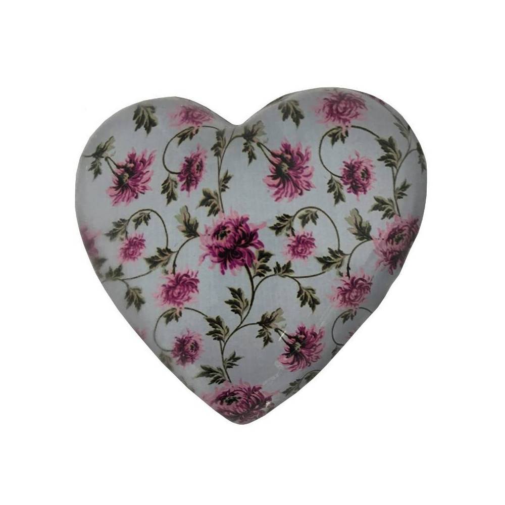 Presse papier sulfure coeur en verre multicolore 6.5 x 7.5 cm Chemin de campagne - Imagen 1
