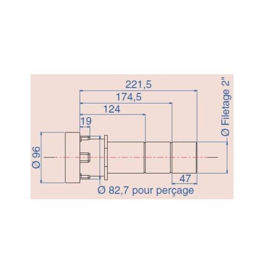 Traversée de paroi Aquareva - piscine béton/liner* - Image 2