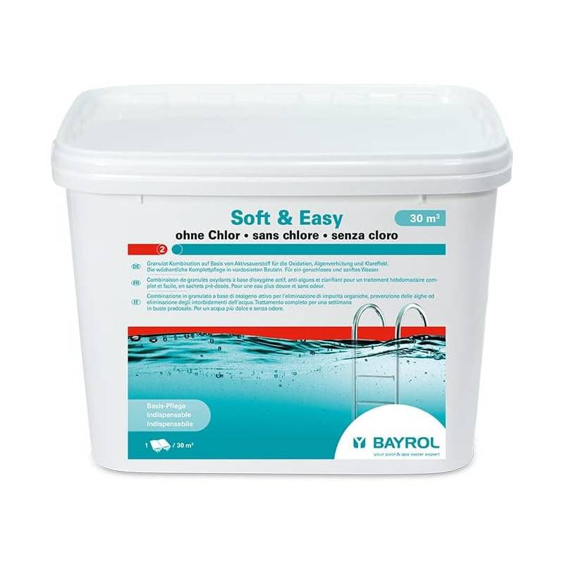 Oxygène actif multiaction Bayrol Soft & Easy sans chlore - 5,04 kg (12 sachets doubles pour 30 m3 chacun) - Image 5