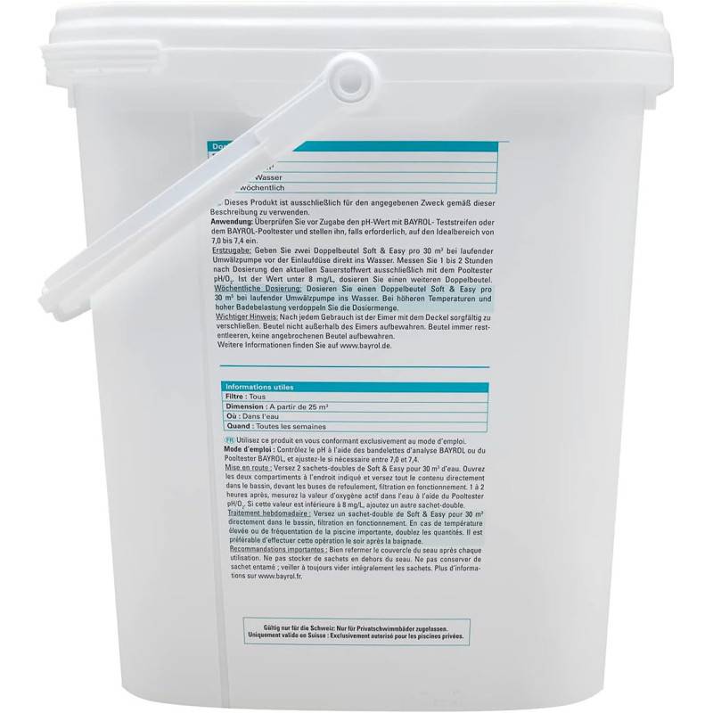 Oxygène actif multiaction Bayrol Soft & Easy sans chlore - 5,04 kg (12 sachets doubles pour 30 m3 chacun) - Image 3