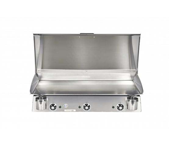 Pack comprenant une plancha électrique LUX 830 Inox avec son couvercle et 2 ustensiles - Image 3