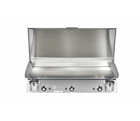 Pack comprenant une plancha électrique LUX 830 Inox avec son couvercle et 2 ustensiles - Image 3