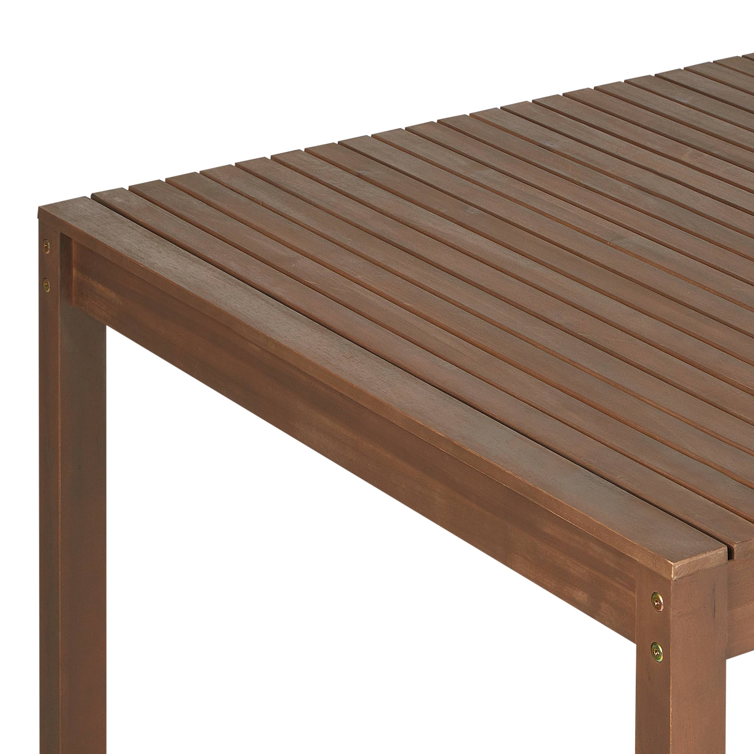 Beliani - Ensemble de Salle à Manger de Jardin en Bois d'Acacia Foncé Table et 6 Sièges Résistant aux Intempéries Design Classique - Imagen 6