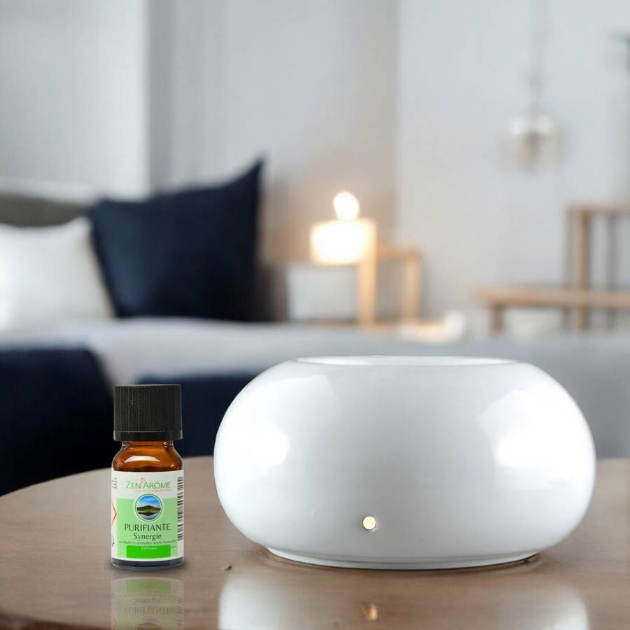 Zen'Arôme Diffuseur par Chaleur Douce Cérazen Blanc - Brûleur Aromathérapie Discret - Adapté aux Huiles Essentielles - Silencieux - Image 6