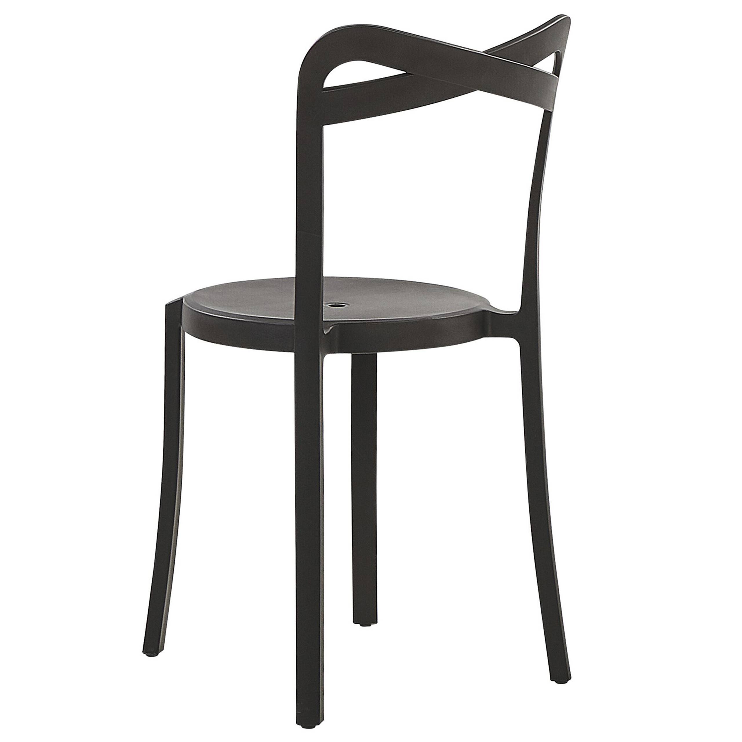 Beliani - Lot de 4 Chaises de Salle à Manger Design en Plastique Noir Empilables pour Intérieur et Extérieur au Style Moderne et Scandianave Beliani - Imagen 6