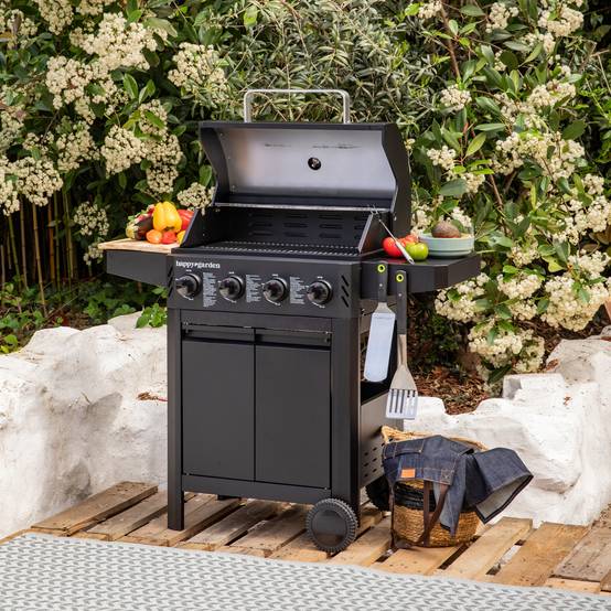 Barbecue au gaz IZALCO - 4 brûleurs 10kW - HAPPY GARDEN - Imagen 2