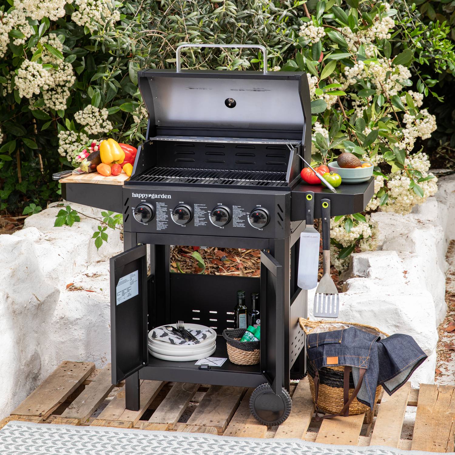 Barbecue au gaz IZALCO - 4 brûleurs 10kW - HAPPY GARDEN - Imagen 6