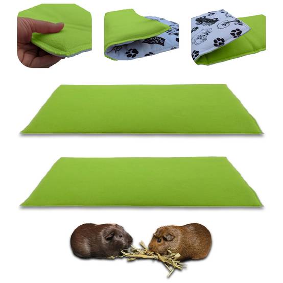 Lot de 2 - Tapis pour Cochon d'inde et Lapin en Polaire 70 x 35 cm - Absorbant, Lavable en Machine, Economique - Neo Solvo - Image 1