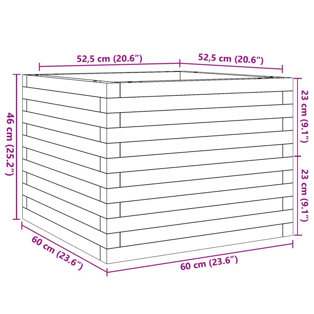 Maison Chic - Jardinière, Bac à fleurs, Pot de fleurs 60x60x46 cm bois de pin imprégné - Imagen 8