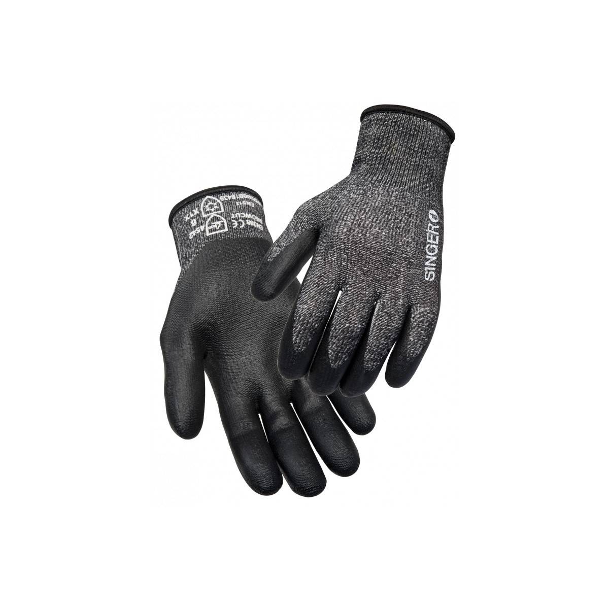 Gant Anti coupure Anti Froid SINGER taille 10 support tricote enduit nitrile fibres haute tenacite - Imagen 1