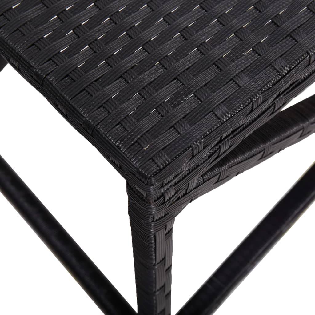 Maison Chic - Banc de jardin - Banc d'extérieur - Banquette 80 cm Résine tressée Noir-JU13907 - Imagen 4