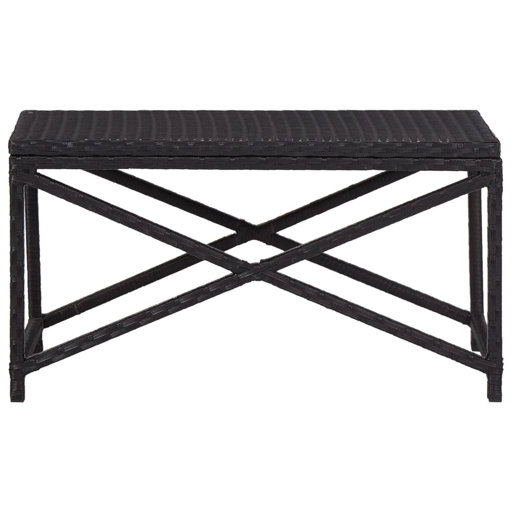 Maison Chic - Banc de jardin - Banc d'extérieur - Banquette 80 cm Résine tressée Noir-JU13907 - Imagen 1