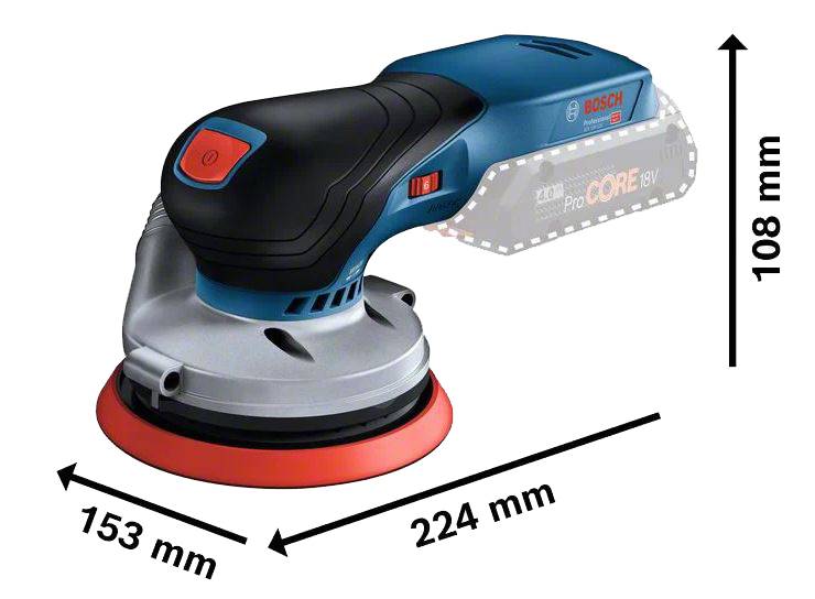 Bosch Professional - Ponceuse excentrique 18V GEX 18V-125 (sans batterie ni chargeur) en boîte carton - BOSCH - 0601372201 - Imagen 3