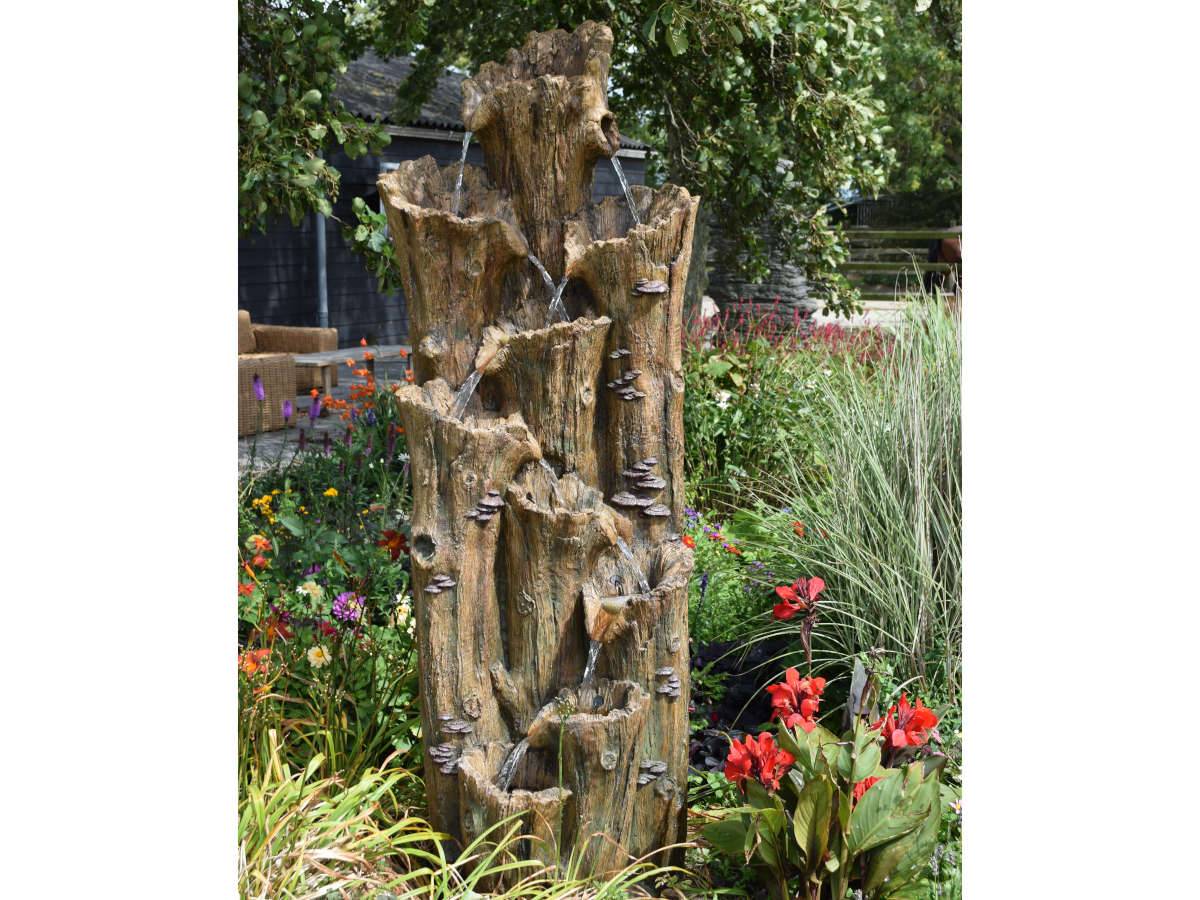 Ubbink - Fontaine de jardin Tiros vieux troncs d'arbre avec cascades et éclairage LED - Ubbink - Imagen 1