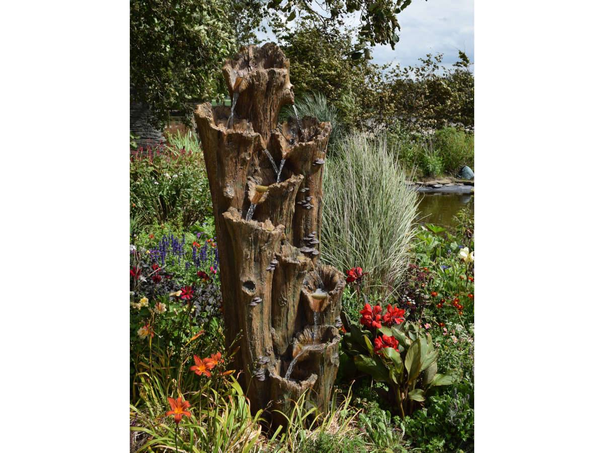 Ubbink - Fontaine de jardin Tiros vieux troncs d'arbre avec cascades et éclairage LED - Ubbink - Imagen 3