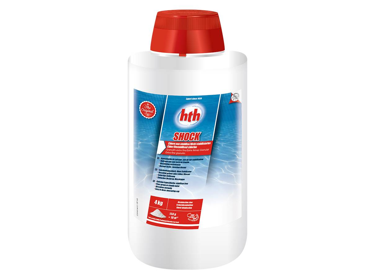 Hypochlorite de calcium - Chlore choc hth® SHOCK poudre / granulés extra fins - 4 kg - Image 2