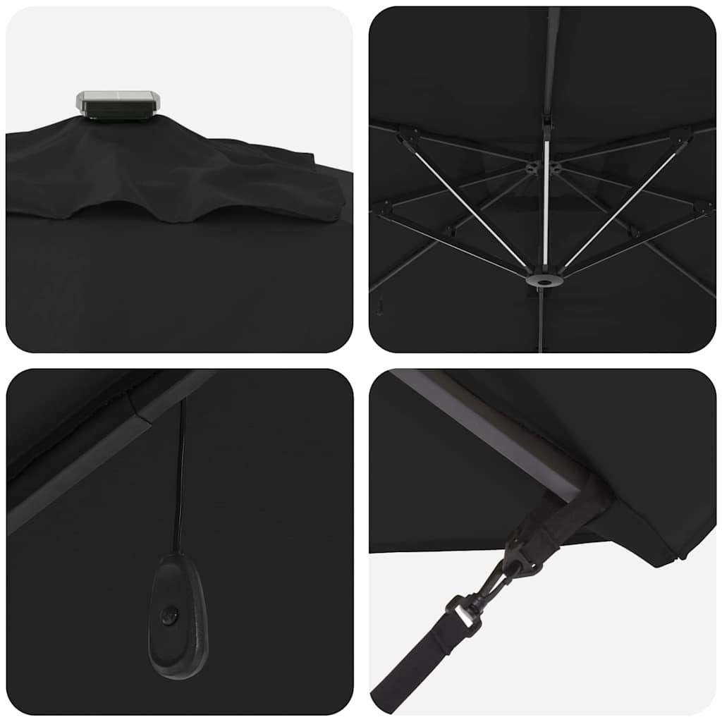 Maison Chic - Parasol de jardin | Parasol d'extérieur | Parasol Noir 286 x 284 x 270 cm Aluminium et polyester Maison Chic - Image 9
