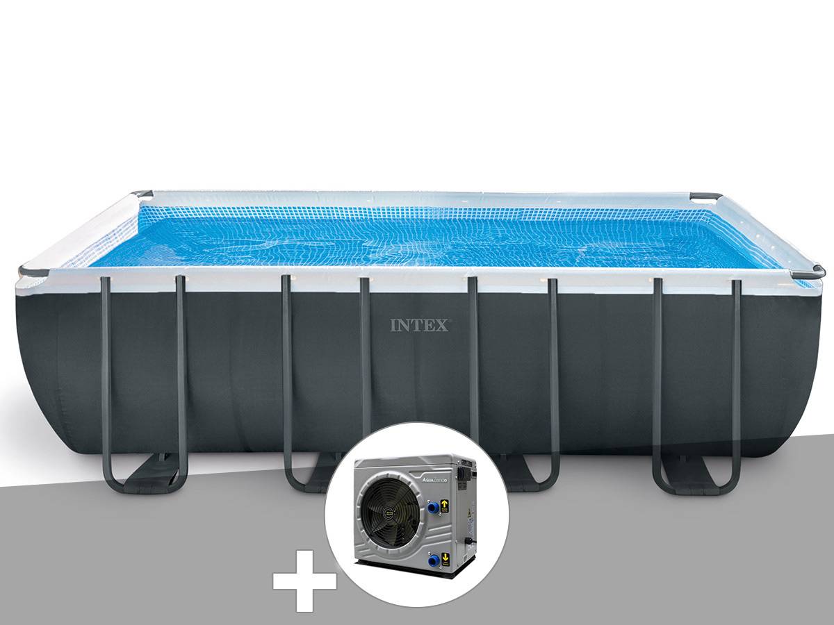 Kit piscine tubulaire Intex Ultra XTR Frame rectangulaire 5,49 x 2,74 x 1,32 m + Pompe à chaleur