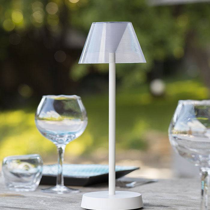 Lumisky - Lampe de table sans fil BEVERLY blanc H34cm - Imagen 3