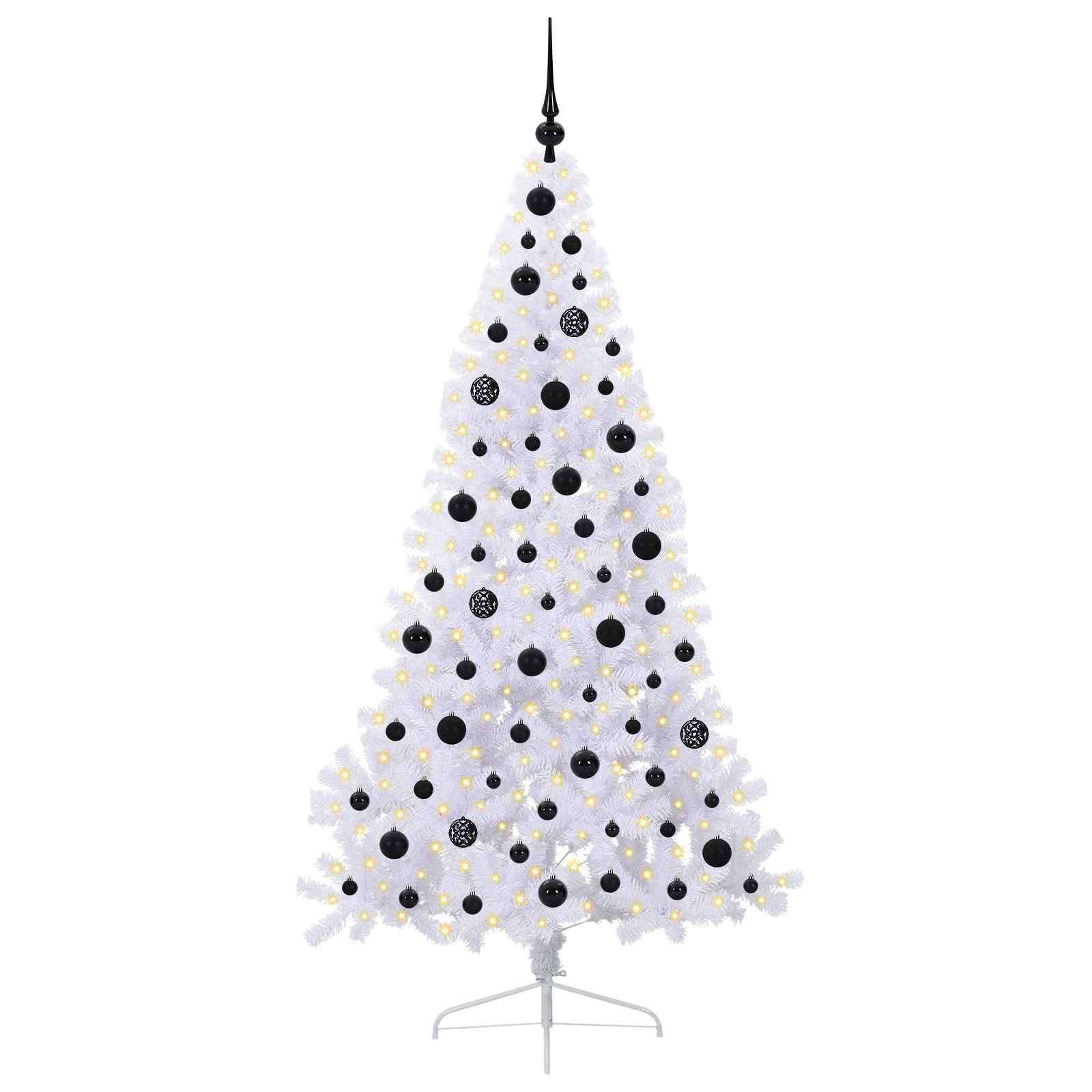 Vidaxl - Sapin de Noël artificiel avec 300 LED Blanc 180 cm PVC et Acier vidaXL 3426813 - Image 4