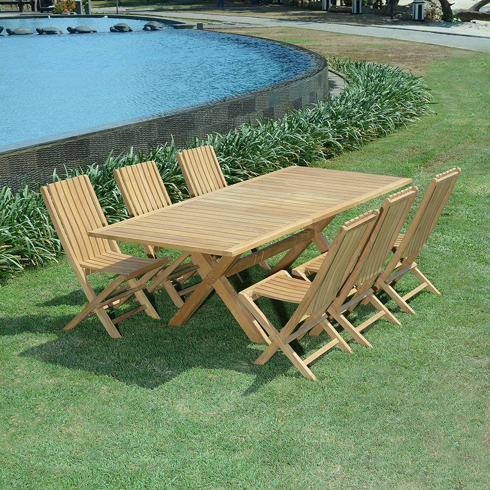 Salon de jardin teck massif Batang, 6 places - TECK'Attitude - Imagen 5