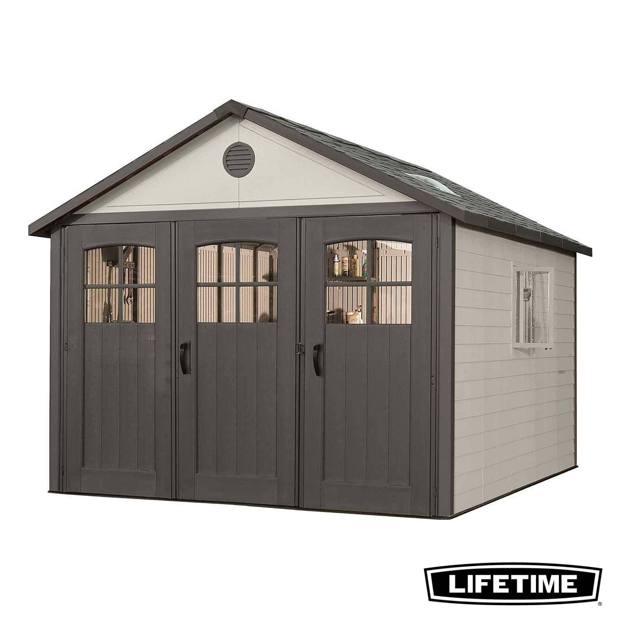 Lifetime - Abri de jardin résine 11.4 m2 - 3.38x3.38m ouverture XL LIFETIME #60187