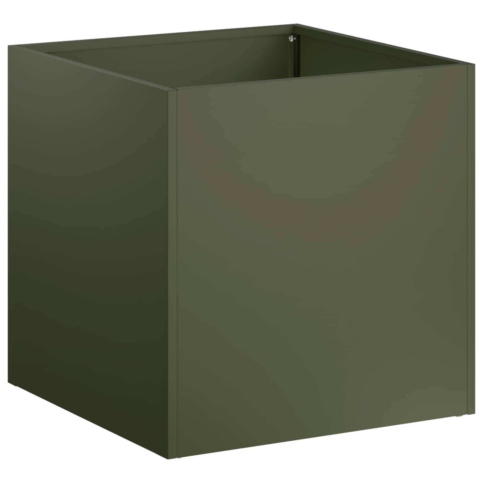 Vidaxl - Cache-pot de jardin 2 pc Vert olive 20 x 20 x 20 cm vidaXL 8004931 - Image 4