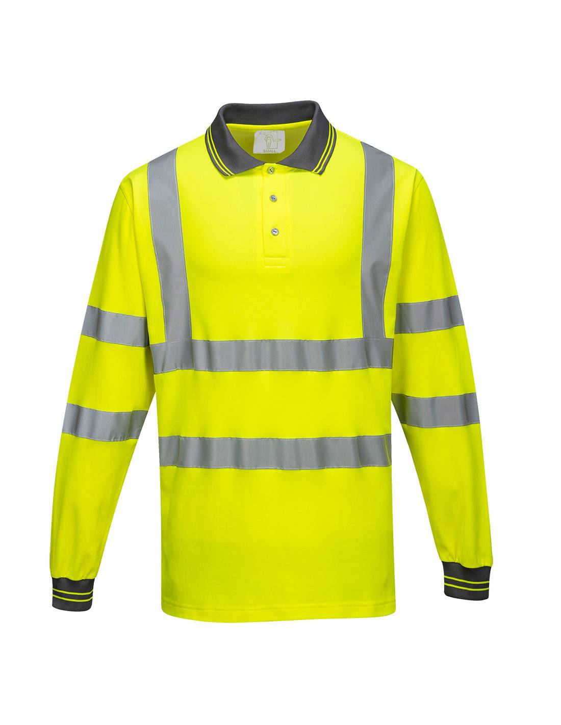 Polo Coton Majoritaire Manches Longues Couleur : Jaune Taille M - Portwest - Image 1