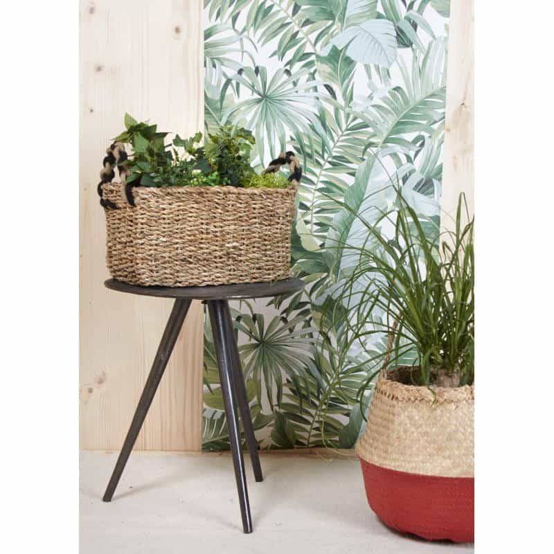 Aubry Gaspard - Jardinière jonc et zinc 33 cm - Aubry Gaspard - Imagen 2