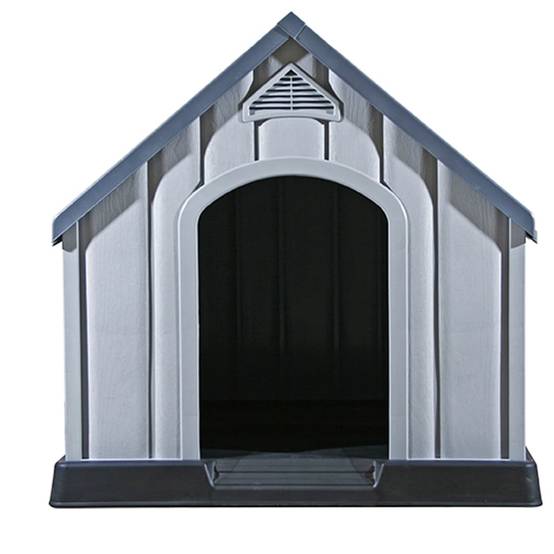 Niche pour chien - Cage pour chien - Niche de jardin Gris 92x87x91 cm Plastique - Image 4