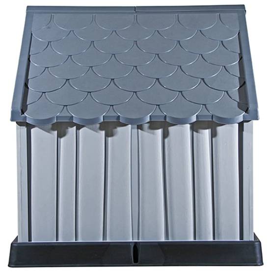 Niche pour chien - Cage pour chien - Niche de jardin Gris 92x87x91 cm Plastique - Image 5