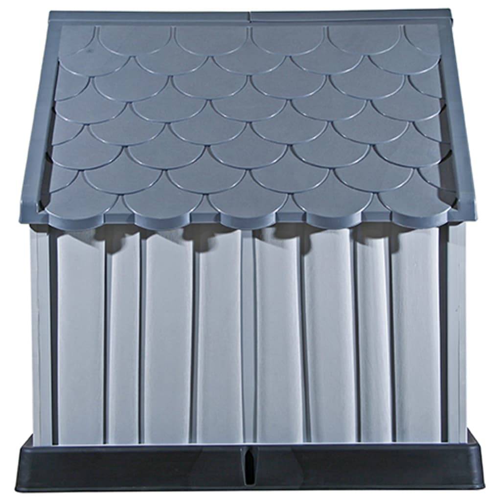 Niche pour chien - Cage pour chien - Niche de jardin Gris 92x87x91 cm Plastique - Image 5