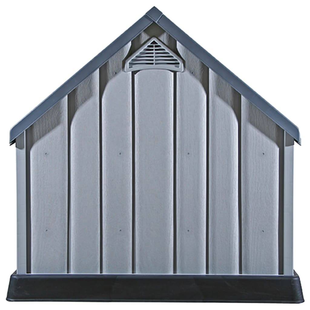 Niche pour chien - Cage pour chien - Niche de jardin Gris 92x87x91 cm Plastique - Image 6