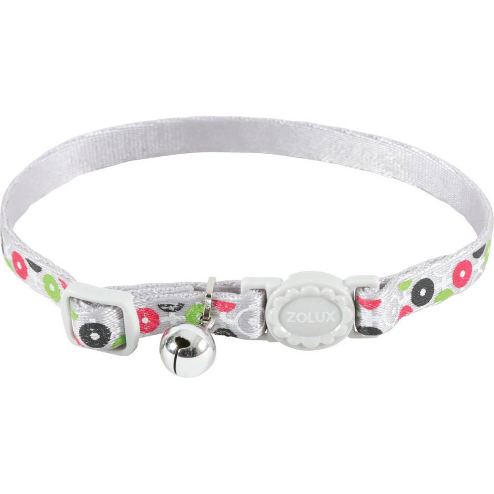 Zolux - Collier ARROW nylon réglable de 17 à 30 cm gris  pour chat - Imagen 1