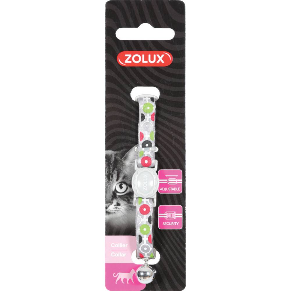 Zolux - Collier ARROW nylon réglable de 17 à 30 cm gris  pour chat - Imagen 2