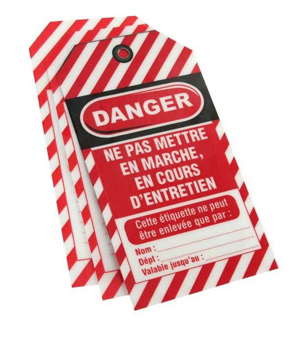 Lot de 10 étiquettes de consignation THIRARD Danger : ne pas mettre en marche - 091133 - Imagen 1