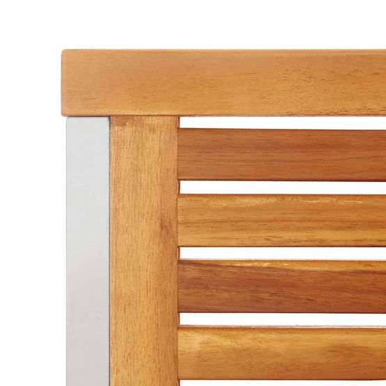 Table et Chaises de Jardin 6 Personnes Bois d'Acacia et Acier Design Moderne Marron – ComfortXL Outdoor Living - Image 8